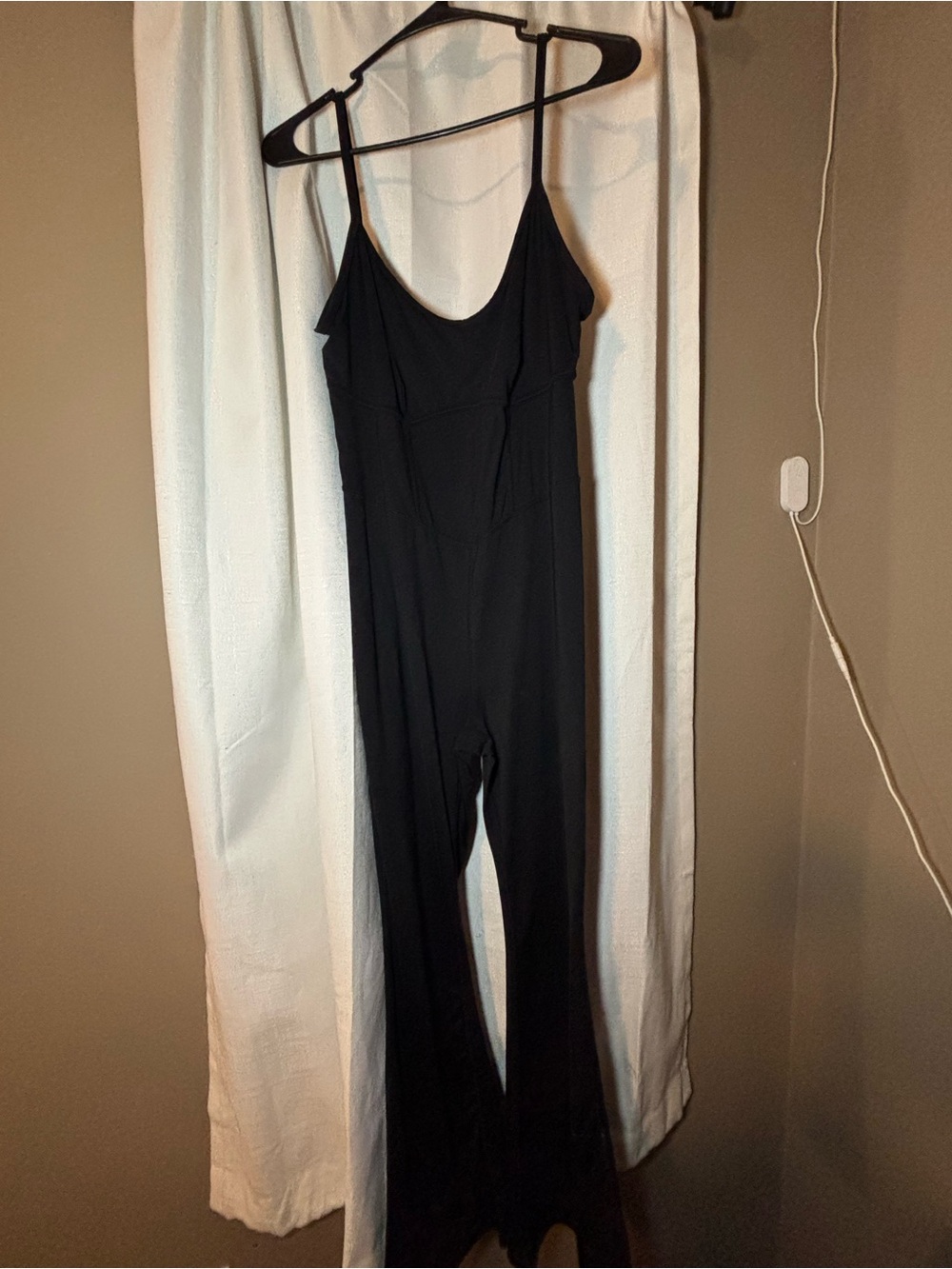 Black Sleeveless Jumpsuit with Slim Straps